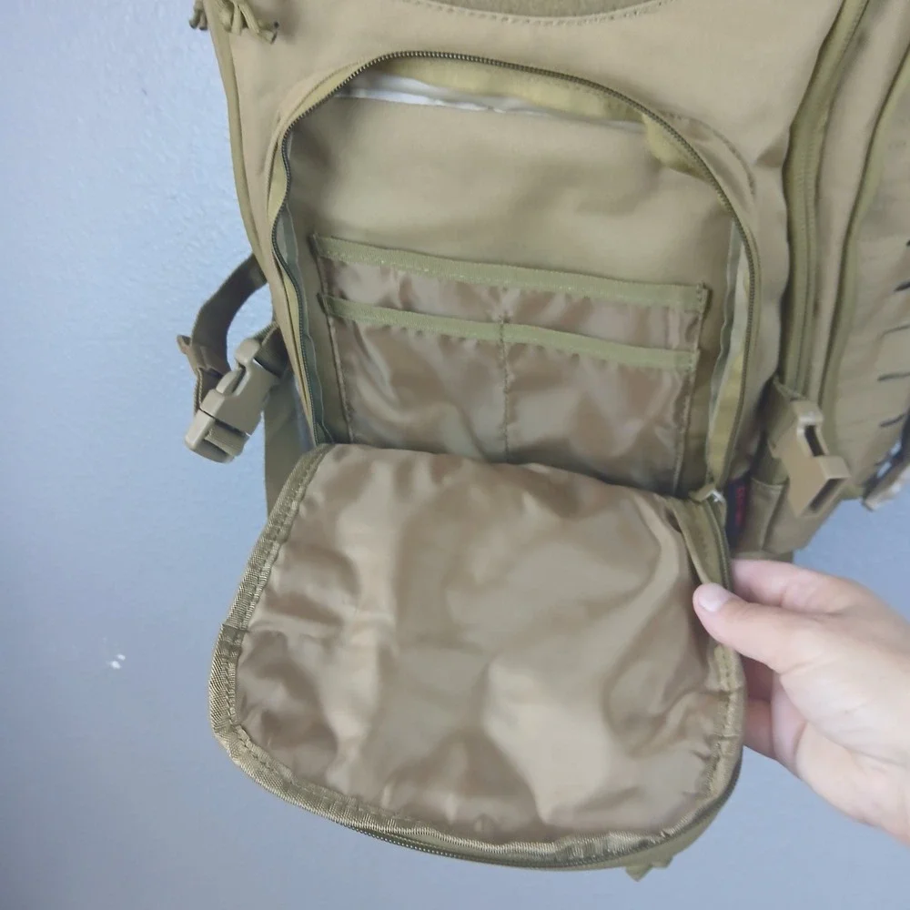 New Tactical Backpack Coyote Tan Laser Cut MOLLE Military Assault Pack 19in